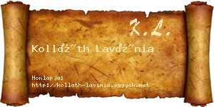 Kolláth Lavínia névjegykártya